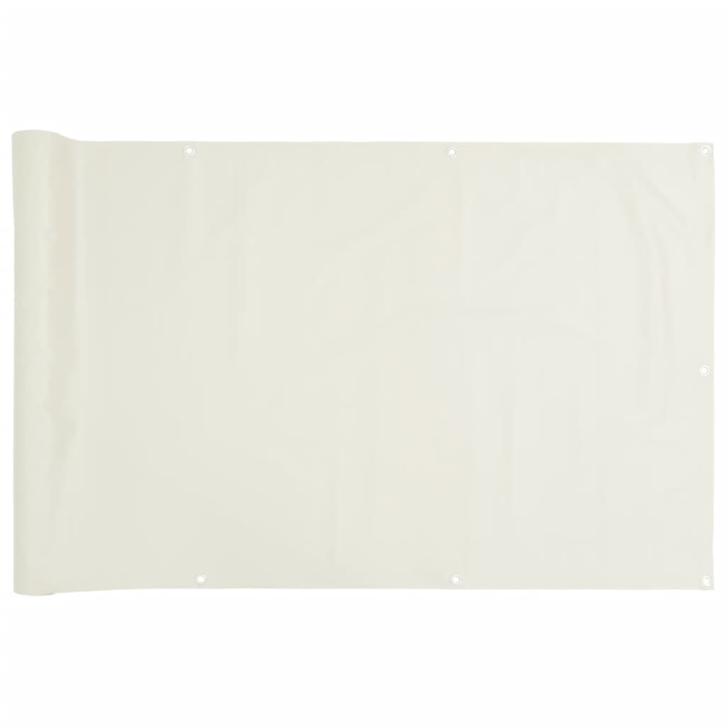 Balkonsko platno za zasebnost belo 700x75 cm PVC