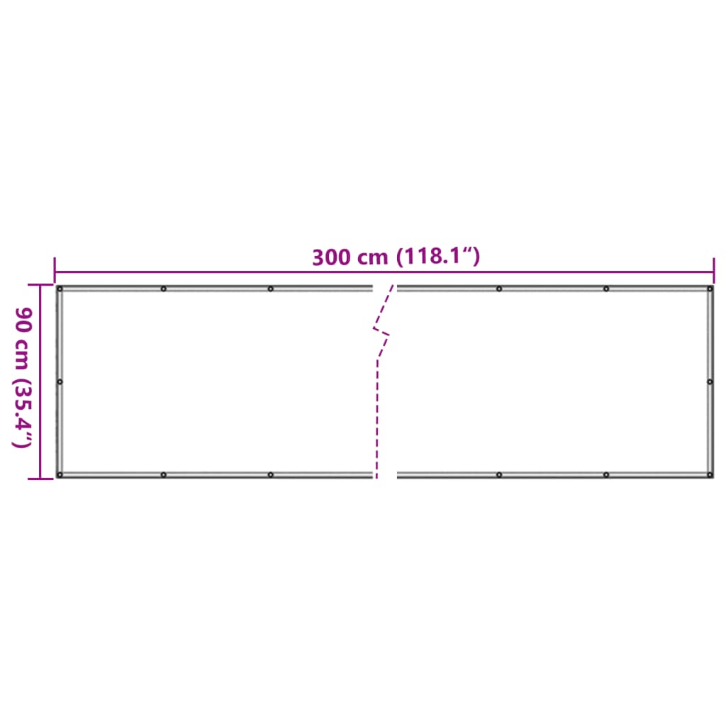 Balkonsko platno za zasebnost antracitno 300x90 cm PVC