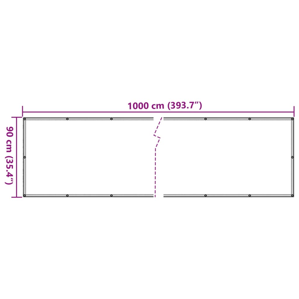 Balkonsko platno za zasebnost antracitno 1000x90 cm PVC