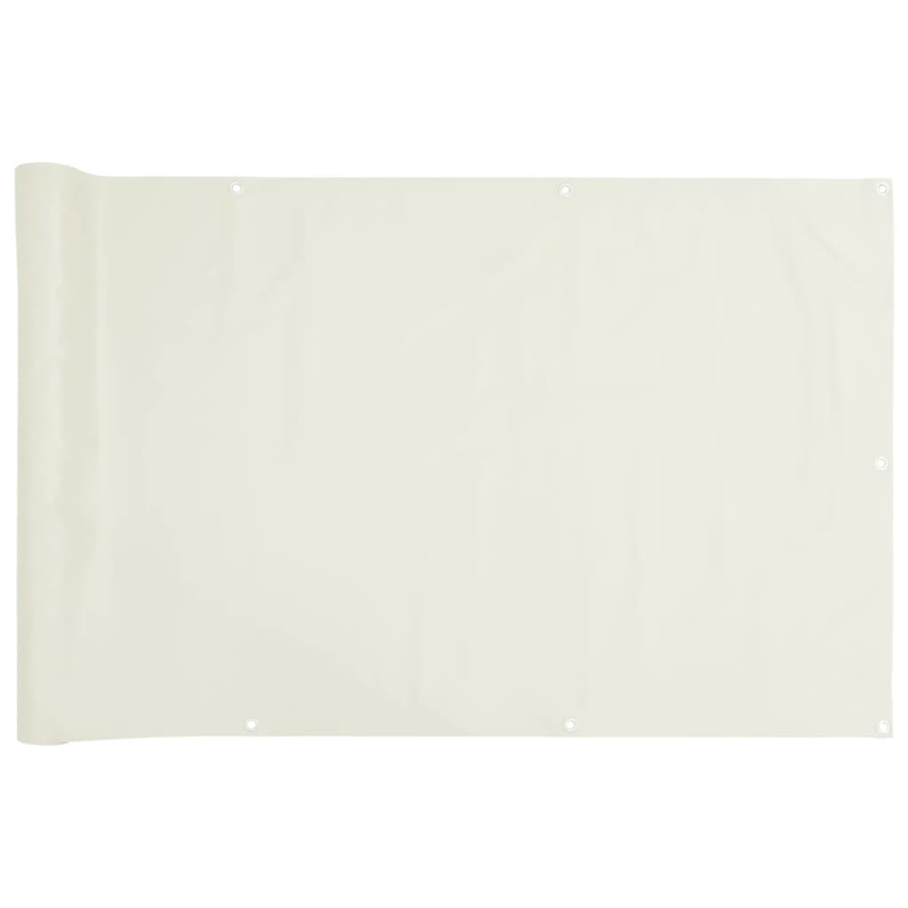 Balkonsko platno za zasebnost belo 700x90 cm PVC