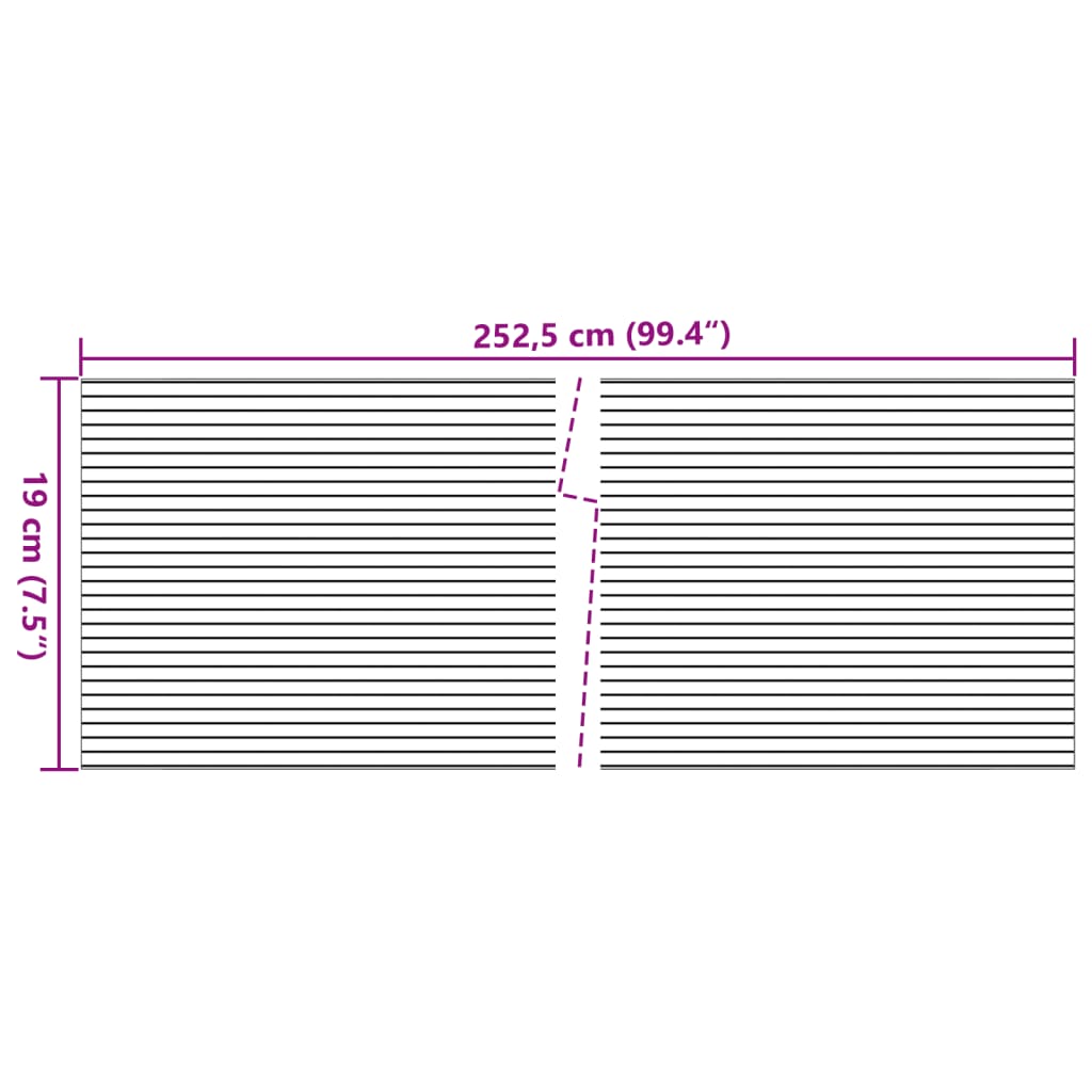 Vrtna platna 10 kosov kamnito siva 252,5x19 cm PVC