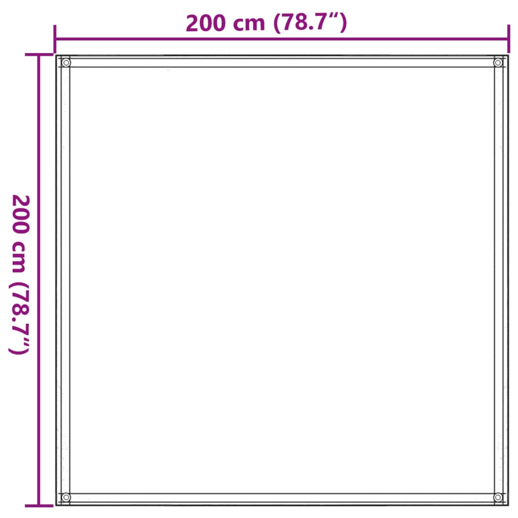 Preproga za šotor peščena 200x200 cm HDPE