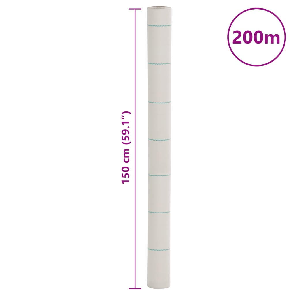 Membrana proti plevelu bela 1,5x200 m PP