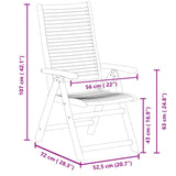 Nastavljivi vrtni stoli 4 kosi 56x72x107 cm trden akacijev les