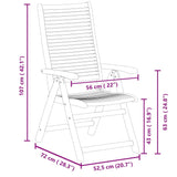 Nastavljivi vrtni stoli 8 kosi 56x72x107 cm trden akacijev les