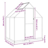 Rastlinjak z okvirjem antracit 169x114x202 cm aluminij