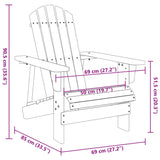 Stol adirondack bel 69x85x90,5 cm trden les jelke