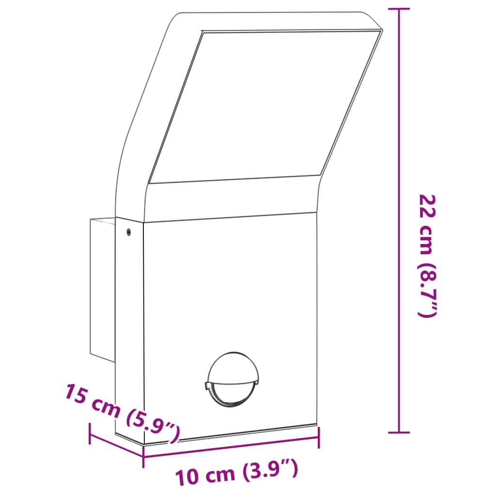 Zunanja LED stenske svetilke 2 kosa bela tlačno lit aluminij