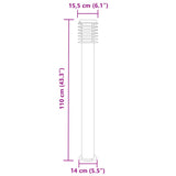 Zunanja talna svetilka črna 110 cm nerjaveče jeklo