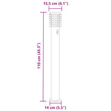 Zunanja talna svetilka s senzorjem 3 kosi srebrna 110 cm