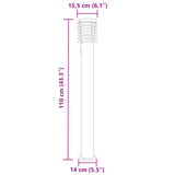 Zunanje talne svetilke z vtičnico 3 kosi srebrne 110 cm