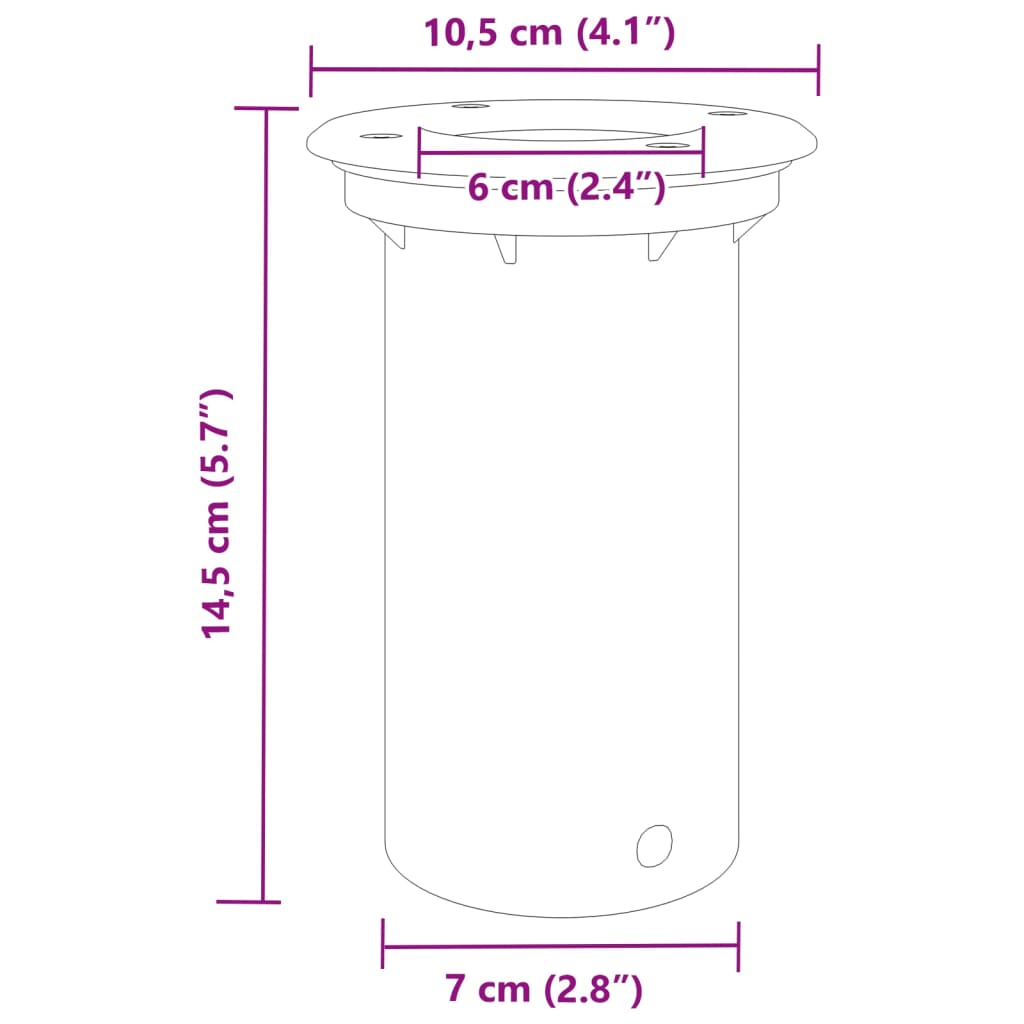 Zunanja vgradna svetilka okrogla črna 10,5x10,5 cm lit aluminij