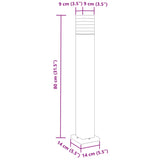 Zunanja talna svetilka črna 80 cm aluminij