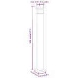 Zunanja talna svetilka 3 kosi črna 110 cm aluminij