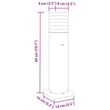 Zunanja talna svetilka z vtičnico črna 50 cm aluminij