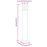 Zunanja talna svetilka z vtičnico črna 80 cm aluminij