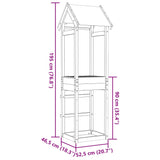 Igralni stolp 52,5x46,5x195 cm trdna borovina