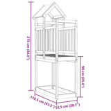 Igralni stolp 110,5x52,5x215 cm trden les douglas