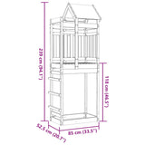 Igralni stolp 85x52,5x239 cm trdna borovina