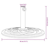 Podstavek za senčnik za Ø38/48 mm palice 12 kg okrogel