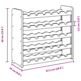 Stojalo za vino 67,5x25x60 cm trdna borovina