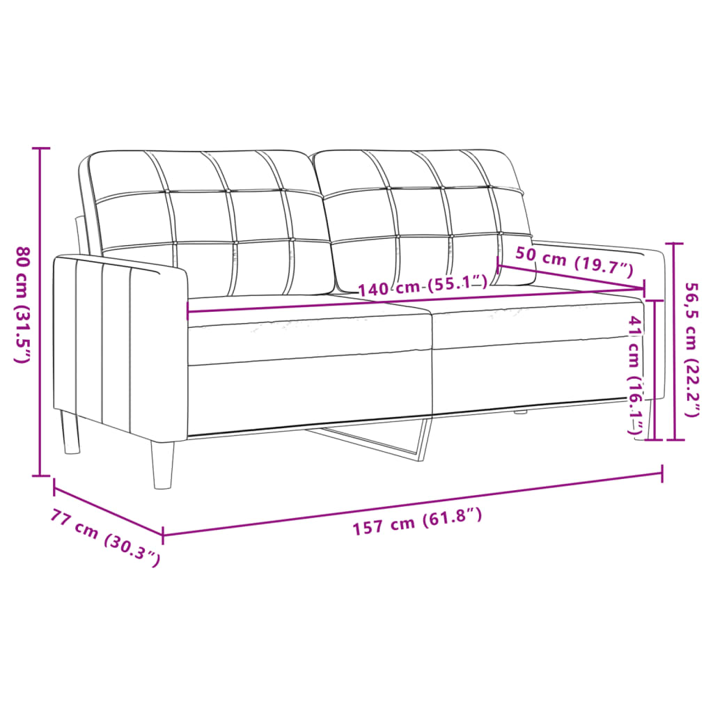 Dvosed temno zelen 140 cm žamet