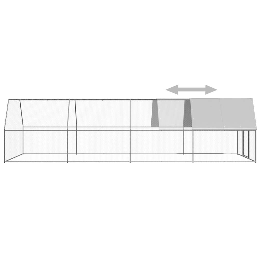 Kokošnjak 3x8x2 m pocinkano jeklo