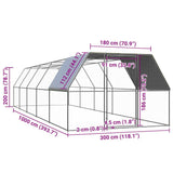 Kokošnjak 3x10x2 m pocinkano jeklo