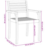 Vrtni stoli 4 kosi 59x55x85 cm trden akacijev les