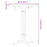 Jedilna miza bela Ø60x110 cm inženirski les in jeklo