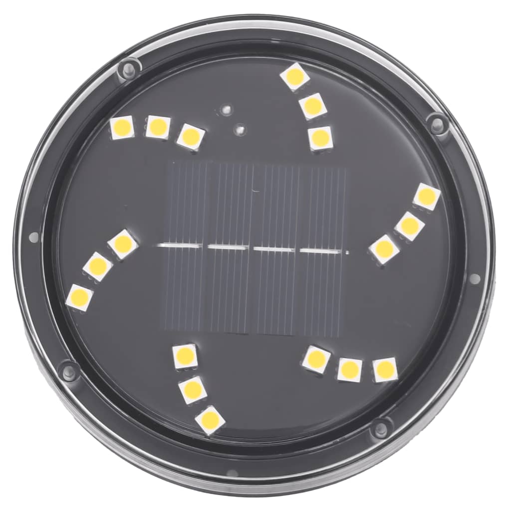 Solarne talne svetilke s konicami zunanje 4 kosi toplo bele