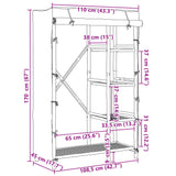 Garderobna omara 110x45x170 cm bambus