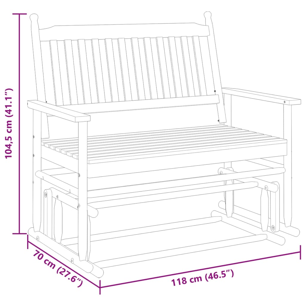 Drsna klop črna 118x70x104,5 cm trdna topolovina