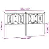 Kovinsko posteljno vzglavje črno 180 cm