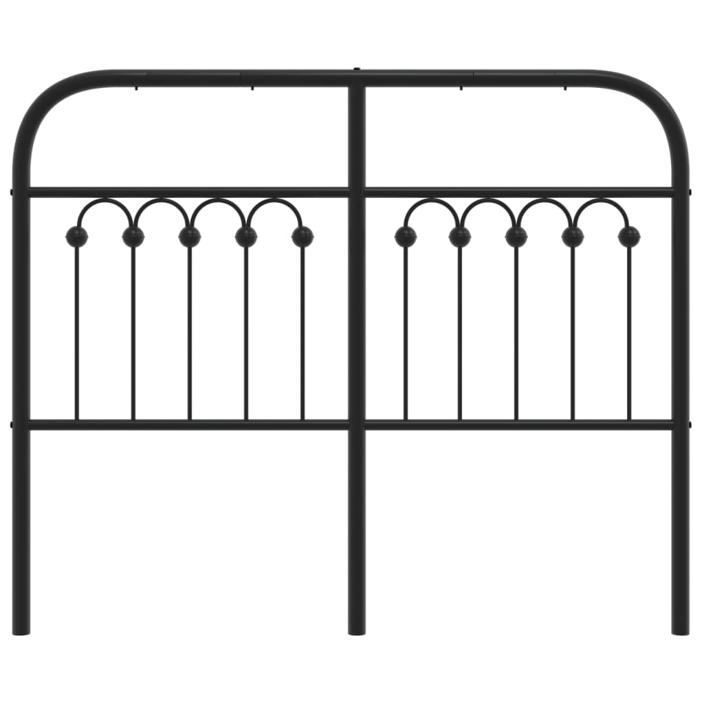 Kovinsko posteljno vzglavje črno 120 cm