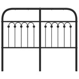 Kovinsko posteljno vzglavje črno 120 cm