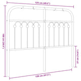 Kovinsko posteljno vzglavje črno 120 cm