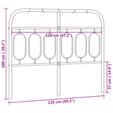 Kovinsko posteljno vzglavje črno 120 cm