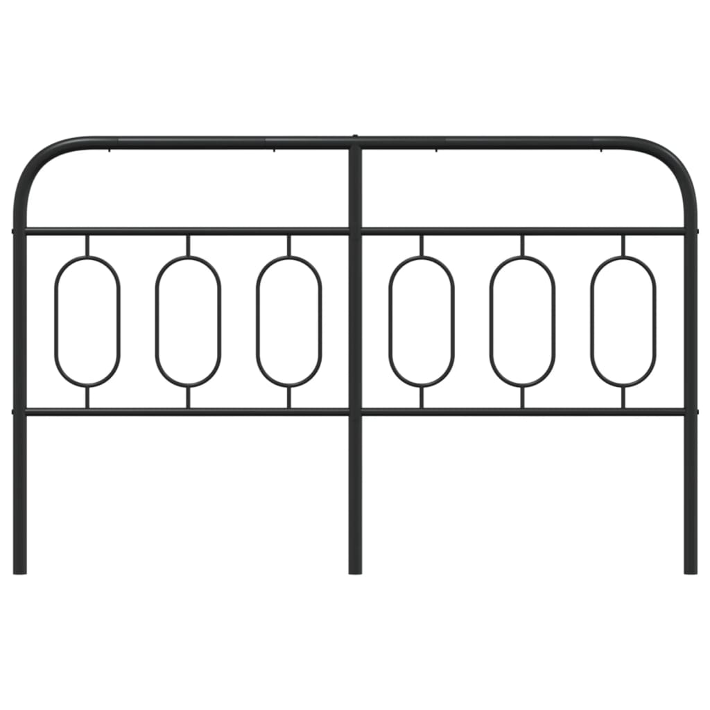 Kovinsko posteljno vzglavje črno 150 cm