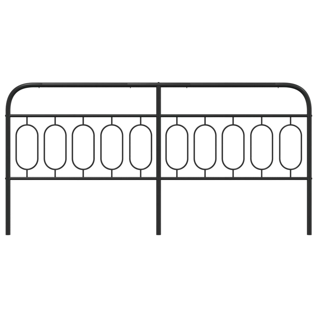 Kovinsko posteljno vzglavje črno 200 cm