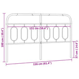 Kovinsko vzglavje belo 150 cm