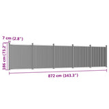 Ograjni panel siv 872x186 WPC