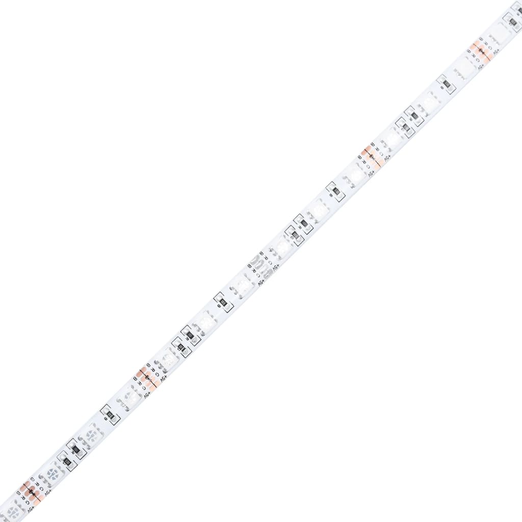 Klubska mizica LED dimljeni hrast 73x53x45 cm inženirski les