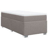 Box spring postelja z vzmetnico taupe 90x190 cm blago