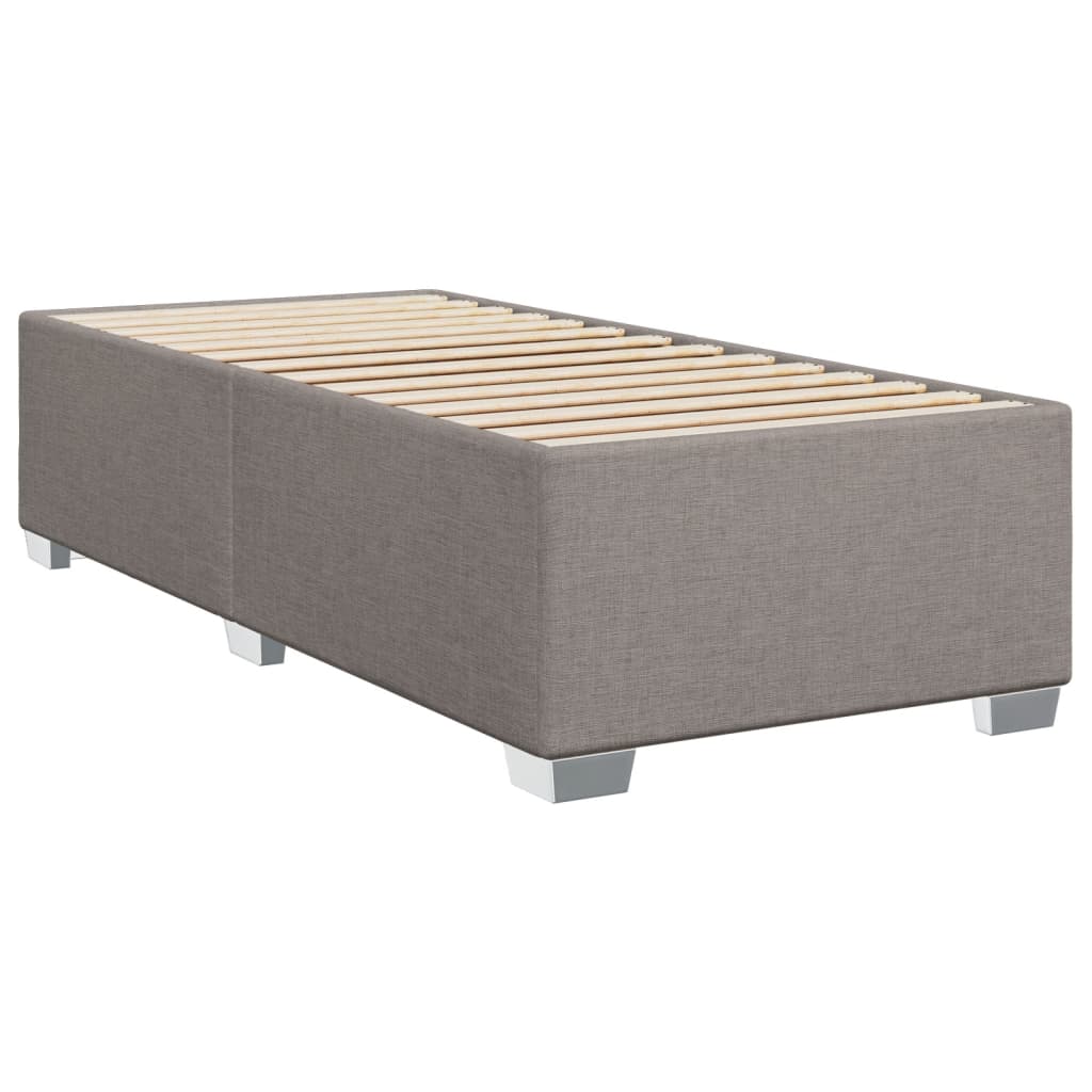 Box spring postelja z vzmetnico taupe 90x190 cm blago