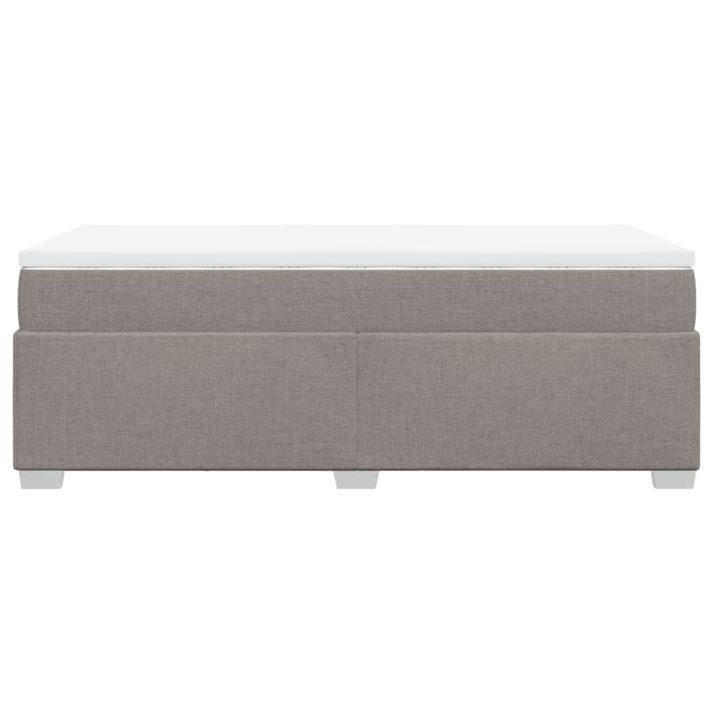 Box spring postelja z vzmetnico taupe 90x190 cm blago