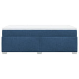 Box spring postelja z vzmetnico modra 90x190 cm blago