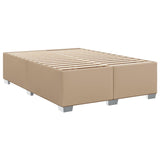 Box spring postelja z vzmetnico kapučino 140x200cm umetno usnje