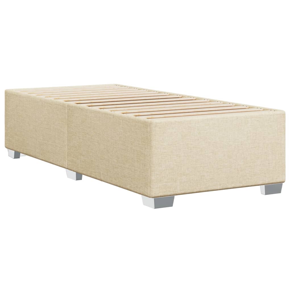 Box spring postelja z vzmetnico krem 90x190 cm blago