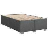 Box spring postelja z vzmetnico temno siva 90x190 cm blago